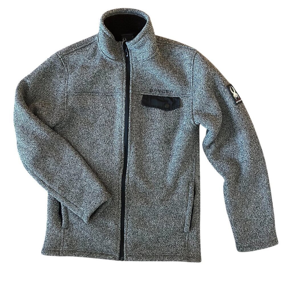 Spyder Fleece Lined Full-Zip Jacket Size Small Gorpcore Cold Gear Mock Neck